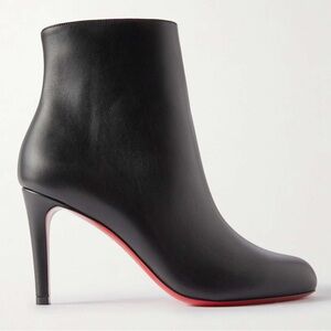 NWOB Christian Louboutin Pumppie 85 Lleather Ankle Boots Booties in Black